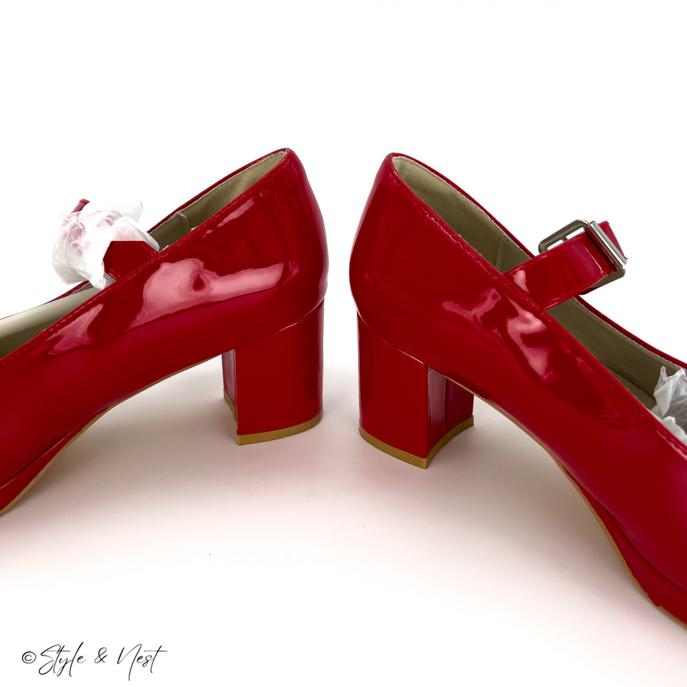 Women Mary Jane Pumps Y2K Platform Retro Chunky Heel Ankle Straps Pumps 8.5 - Picture 6 of 9